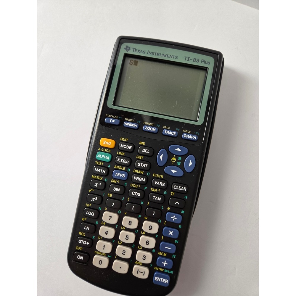 Texas Instruments TI-83 Plus Graphing Calculator Black with Cover Case